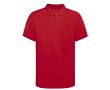 Polo unisexe 100% coton Ring Spun avec 2 boutons 220 g/m² couleur rouge