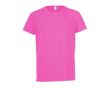 T-shirt imprimé avec logo pour enfant couleur fuchsia fluorescent