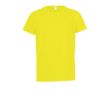 T-shirt imprimé avec logo pour enfant couleur jaune fluorescent
