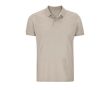 Polo logoté en coton biologique couleur beige