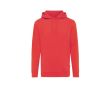 Sweat capuche personnalisé en coton organique slim fit 340g/m2 Iqoniq couleur rouge désaturé