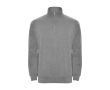 Sweat-shirt en coton et polyester avec fermeture éclair 280 g/m² Roly couleur gris clair chiné