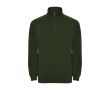 Sweat-shirt en coton et polyester avec fermeture éclair 280 g/m² Roly couleur vert bouteille