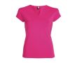 T-shirt en coton pour femme avec col en V 200 g/m² Roly couleur fuchsia