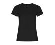 T-shirt 100% coton biologique pour femme 160 g/m² Roly couleur noir