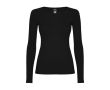T-shirt pour femme en 100% coton en tricot 160 g/m² Roly couleur noir