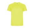 T-shirt technique en 50% polyester recyclé pour homme 135 g/m² Roly couleur jaune fluorescent