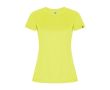 T-shirt technique en 50% polyester recyclé pour femme 135 g/m² Roly couleur jaune fluorescent