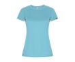T-shirt technique en 50% polyester recyclé pour femme 135 g/m² Roly couleur turquoise