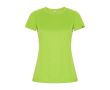 T-shirt technique en 50% polyester recyclé pour femme 135 g/m² Roly couleur vert fluorescent
