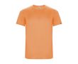 T-shirt technique en 50% polyester recyclé pour enfants 135 g/m² Roly couleur orange fluorescent