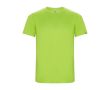 T-shirt technique en 50% polyester recyclé pour enfants 135 g/m² Roly couleur vert fluorescent