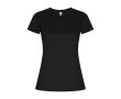 T-shirt technique en 50% polyester recyclé pour femme 135 g/m² Roly couleur noir