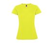 T-shirt technique en tricot piqué pour femme 150 g/m² Roly couleur jaune fluorescent