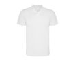 Polo technique en tricot piqué polyester pour homme 150 g/m² Roly couleur blanc