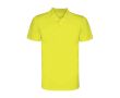 Polo technique pour enfant en tricot piqué polyester150 g/m² Roly couleur jaune fluorescent