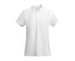 Polo 100% coton biologique en tricot piqué pour femme 210 g/m² Roly couleur blanc