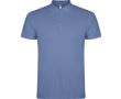 Polo homme en coton tricot piqué à manches courtes 200 g/m² Roly couleur bleu riviera