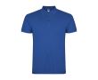 Polo homme en coton tricot piqué à manches courtes 200 g/m² Roly couleur bleu roi