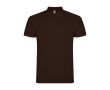 Polo homme en coton tricot piqué à manches courtes 200 g/m² Roly couleur marron foncé