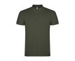 Polo homme en coton tricot piqué à manches courtes 200 g/m² Roly couleur vert foncé