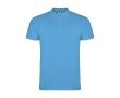 Polo homme en coton tricot piqué à manches courtes 200 g/m² Roly couleur turquoise
