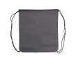 Sac à cordons en non-tissé de couleurs avec cordons noirs 75 g/m² couleur gris