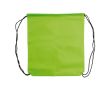 Sac à cordons en non-tissé de couleurs avec cordons noirs 75 g/m² couleur vert lime