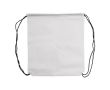 Sac à cordons en non-tissé de couleurs avec cordons noirs 75 g/m² couleur blanc