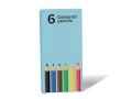 6 crayons de couleur dans boîte en carton personnalisable couleur multicolore