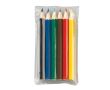 Crayons courts de couleur dans étui transparent personnalisable couleur multicolore