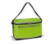 Glacière portable en polyester avec poignée noire et poche frontale couleur vert lime