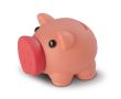 Tirelire en matériau synthétique en forme de cochon couleur rose