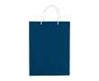 Grand sac en papier laminé coloré avec anse en corde couleur bleu foncé