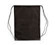 Sac à cordons en polyester coloré avec cordons noirs couleur noir