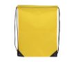 Sac à cordons en RPET avec détails noirs sur les côtés couleur jaune