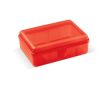 Boîte à lunch rectangulaire avec fermeture clip fabrication UE 950 ml couleur rouge transparent