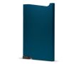 Porte-cartes en aluminium avec bouton et rangement pour 6 cartes couleur bleu foncé