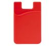 Porte-cartes en silicone en plusieurs couleurs à coller au téléphone couleur rouge