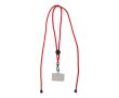 Lanière pour téléphone avec cordon ajustable en plusieurs couleurs couleur rouge