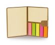 Bloc-notes avec différents formats et couleurs de bandes adhésives couleur marron