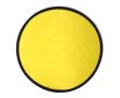 Frisbee pliable nylon disponible en plusieurs couleurs avec pochette couleur jaune