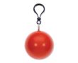 Poncho imperméable dans un porte-clés coloré avec mousqueton couleur rouge