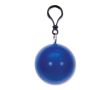Poncho imperméable dans un porte-clés coloré avec mousqueton couleur bleu