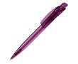 Stylo en plastique transparent avec clip carré fabriqué dans l'UE couleur violet transparent