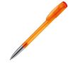 Stylo en plastique transparent avec pointe métallisée fabrication UE couleur orange