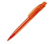 Stylo en plastique transparent avec clip carré fabriqué dans l'UE couleur orange transparent
