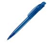 Stylo en plastique transparent avec clip carré fabriqué dans l'UE couleur bleu transparent