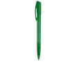 Stylo en plastique transparent coloré avec clip incurvé couleur vert