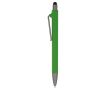 Stylo en plastique recyclé de plusieurs couleurs avec pointeur noir couleur vert lime